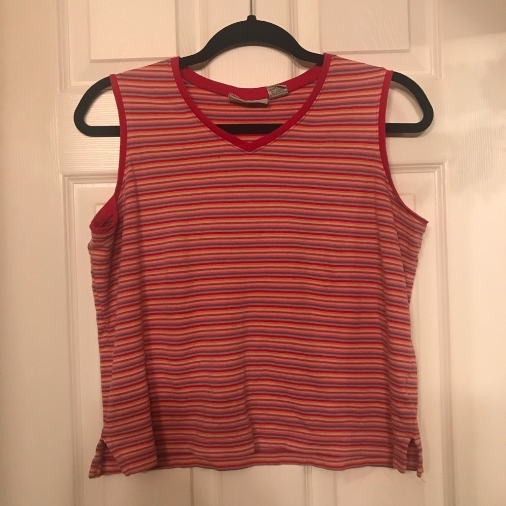 Stretch White Stag Sleeveless Tank Top